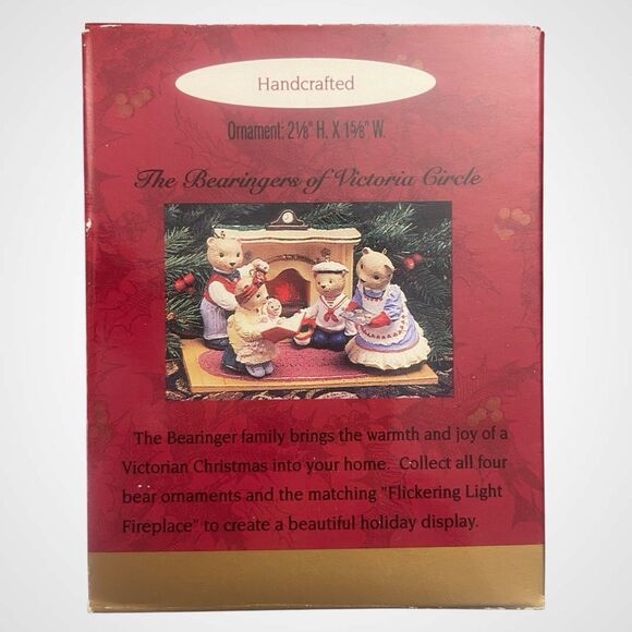 1993 Hallmark Bearingers Ornament Complete Set Fireplace Display Christmas Decor - Picture 11 of 11